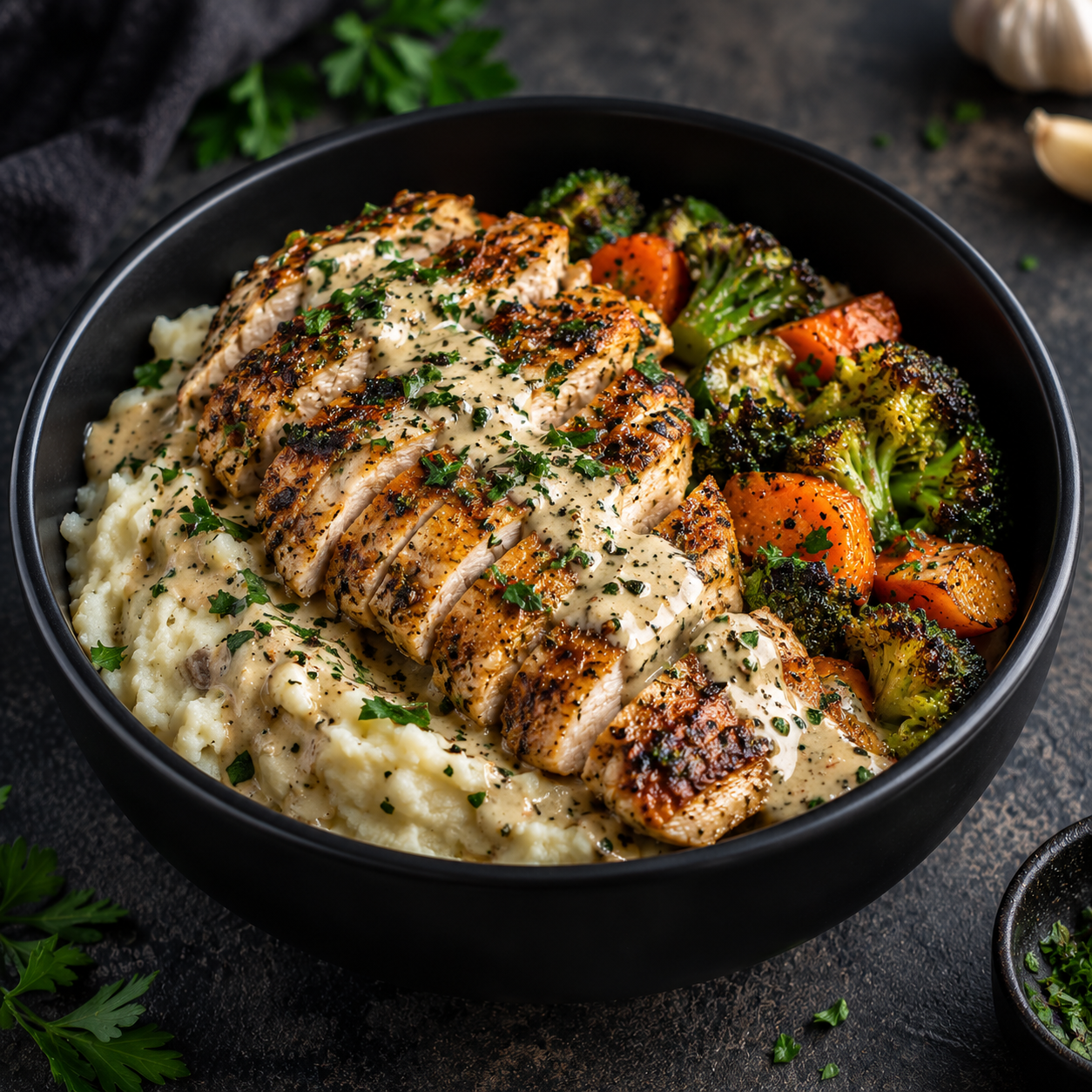 Garlic Herb Chicken Bowl