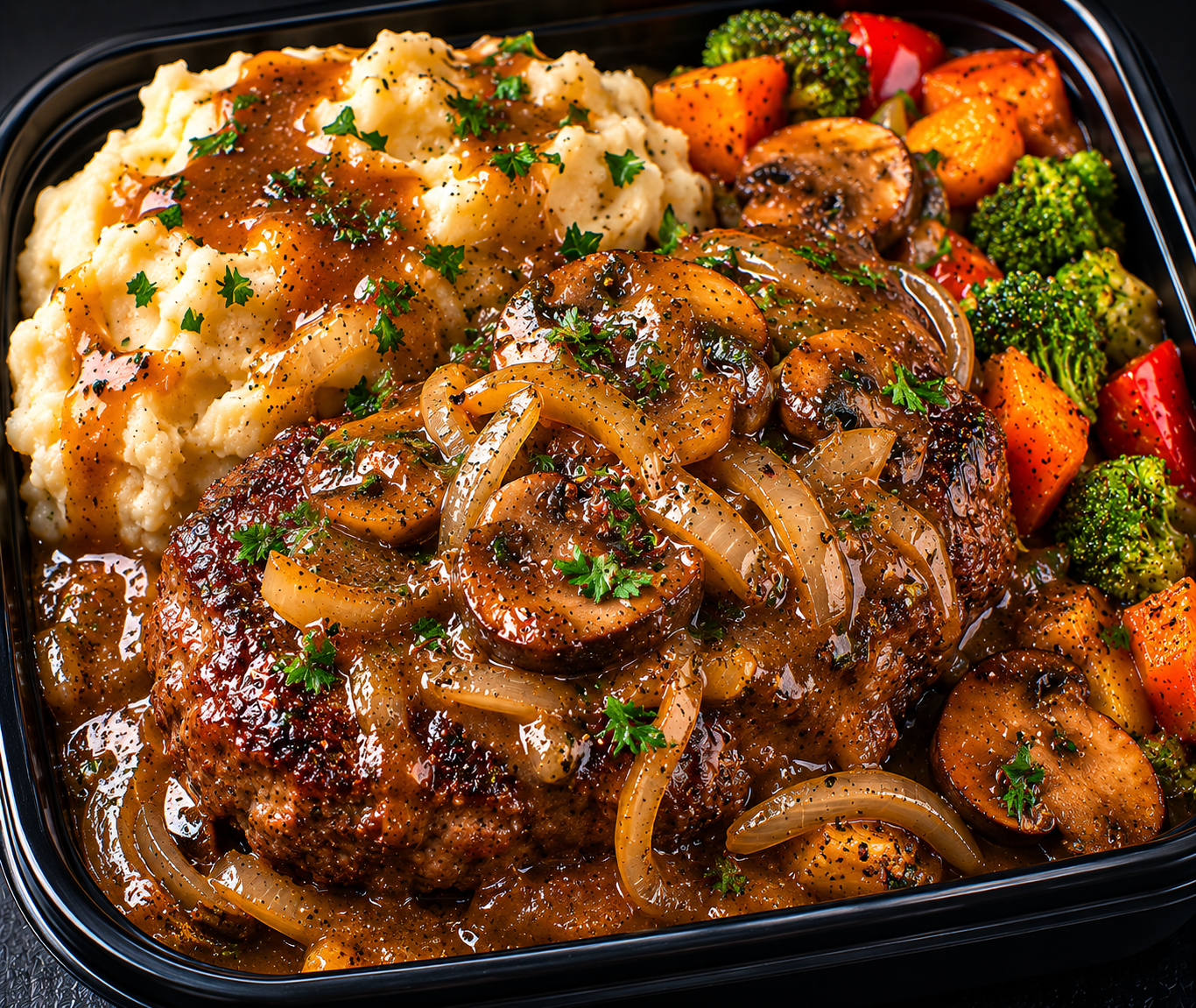Smothered Salisbury Steak Bowl